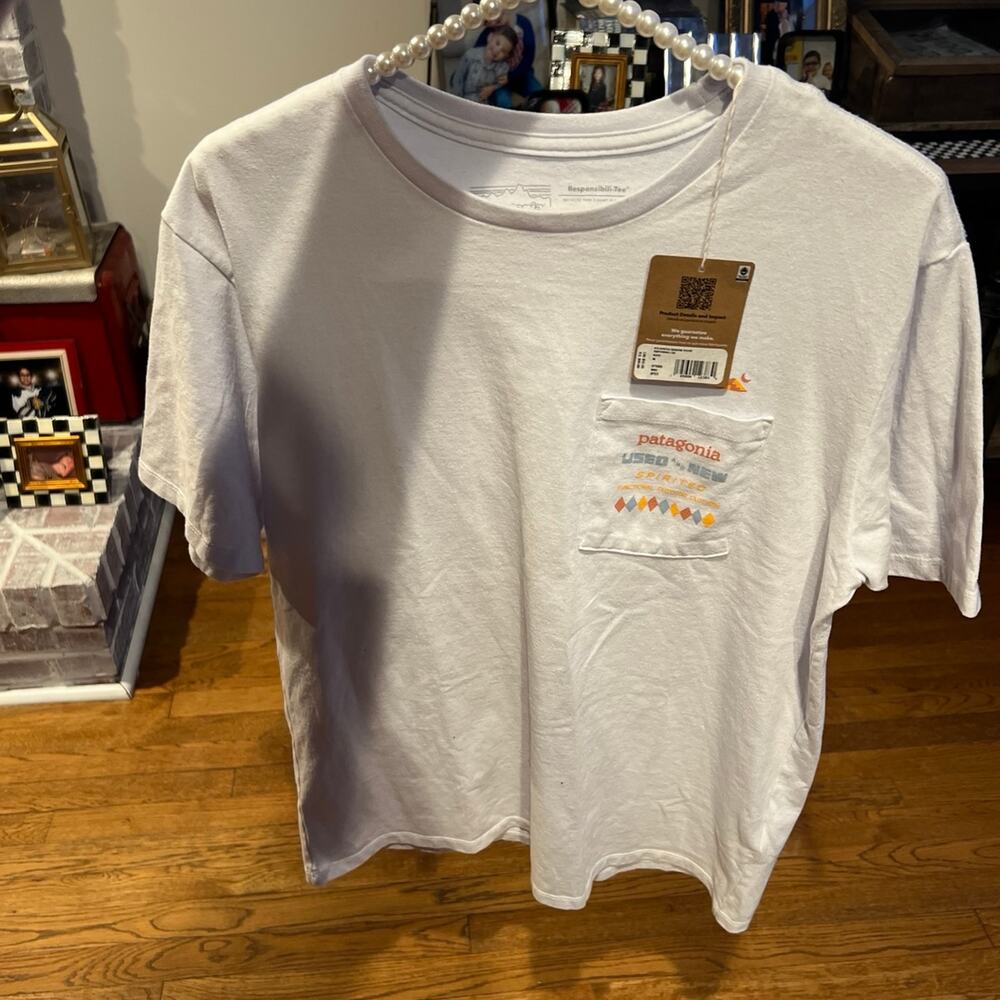 Patagonia Spirited Seasons Responsibili‎ Tee - WHITE XS nwt